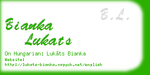 bianka lukats business card